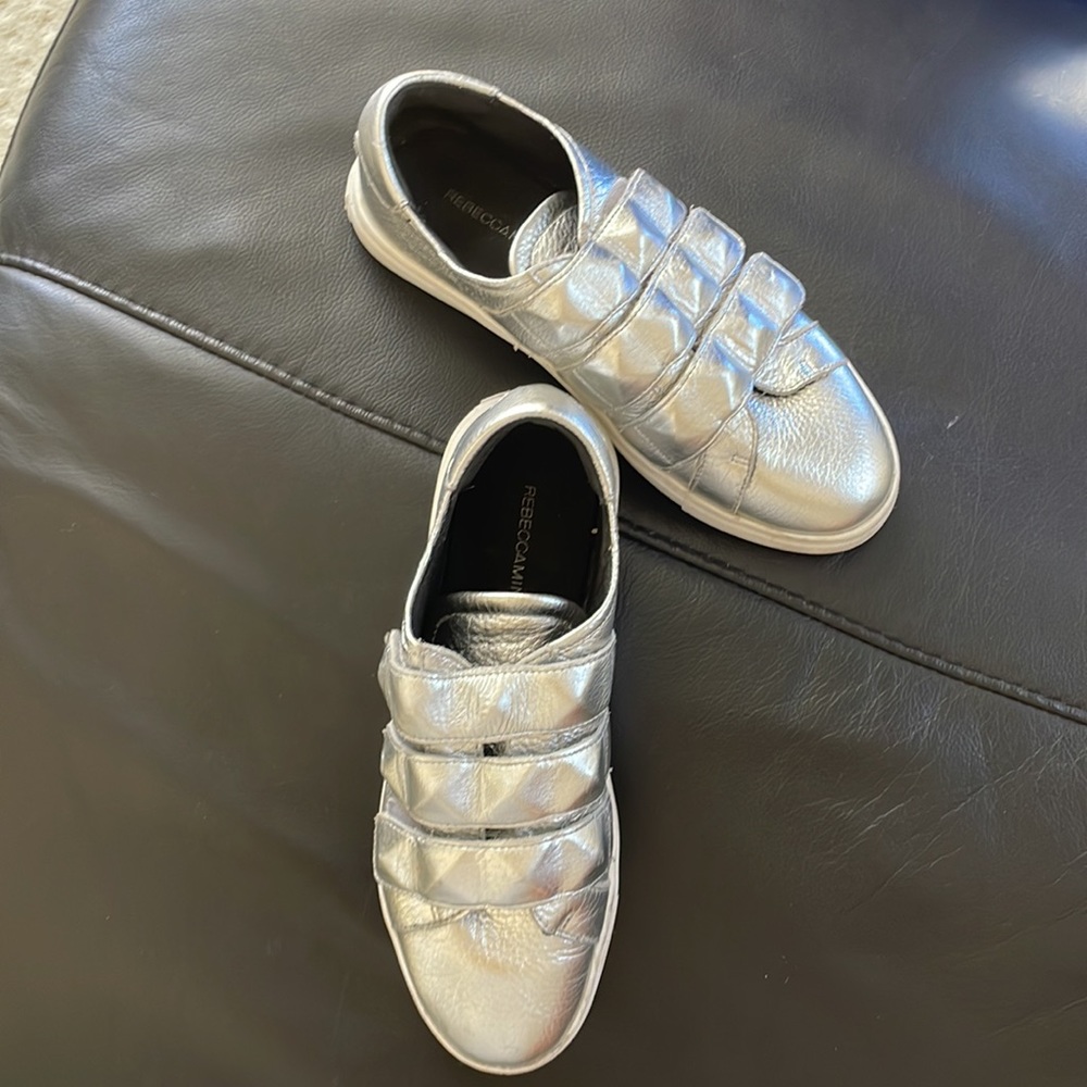 Rebecca Minkoff silver sneakers